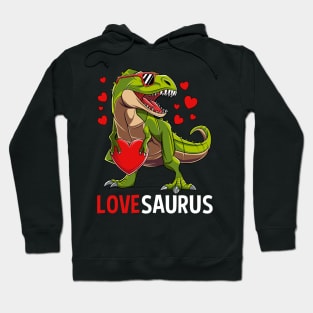 Dinosaur T Rex Lovesaurus Happy Valentines Day Gift Hoodie